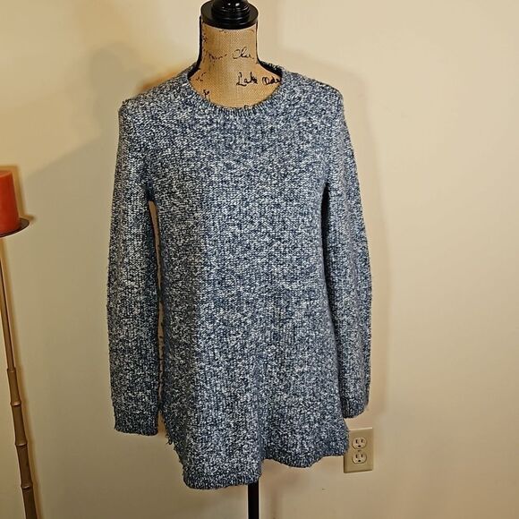 J Jill marbled gray and white oversized sweater size XS - Picture 3 of 10